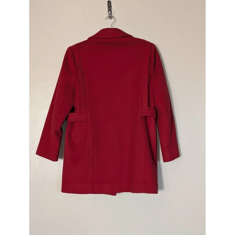 Fitz Vintage‎ Red Wool Blazer Jacket Size 8 Double Breasted USA Made